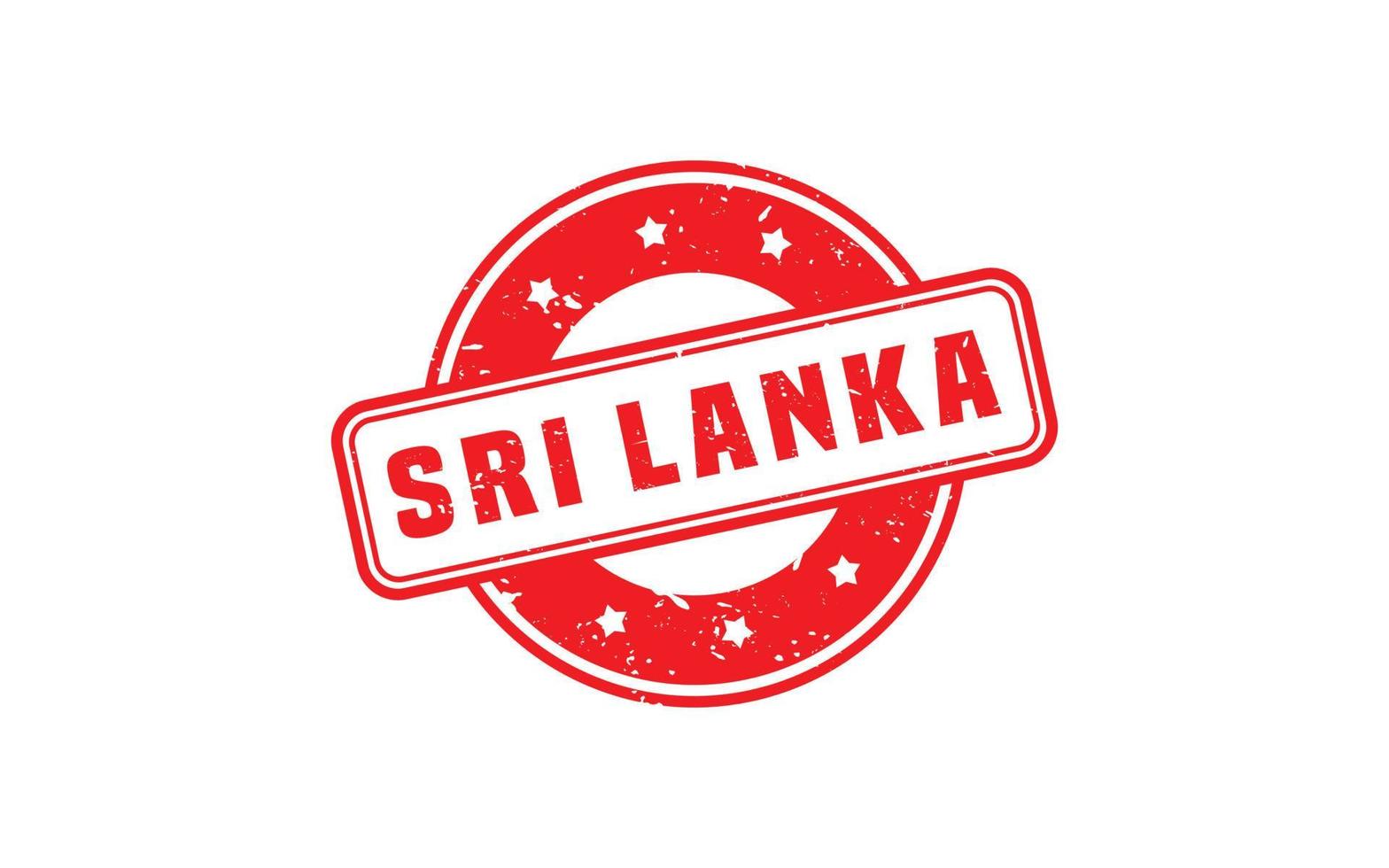 sri Lanka Briefmarke Gummi mit Grunge Stil auf Weiß Hintergrund vektor