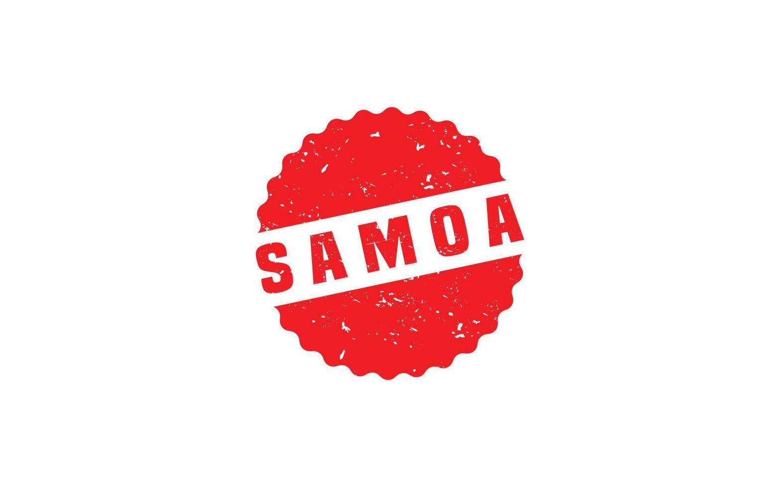 Samoa Briefmarke Gummi mit Grunge Stil auf Weiß Hintergrund vektor