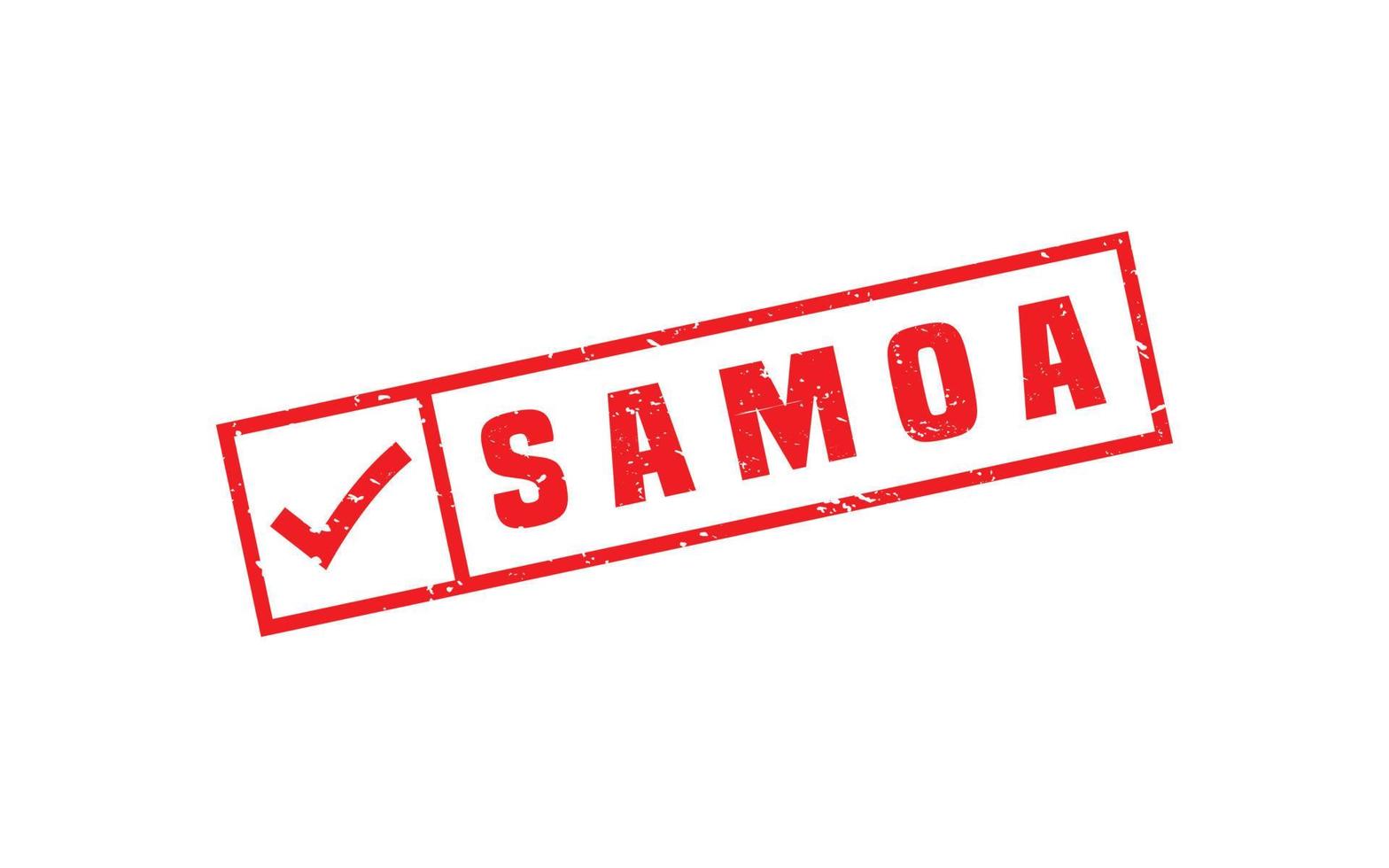 Samoa Briefmarke Gummi mit Grunge Stil auf Weiß Hintergrund vektor