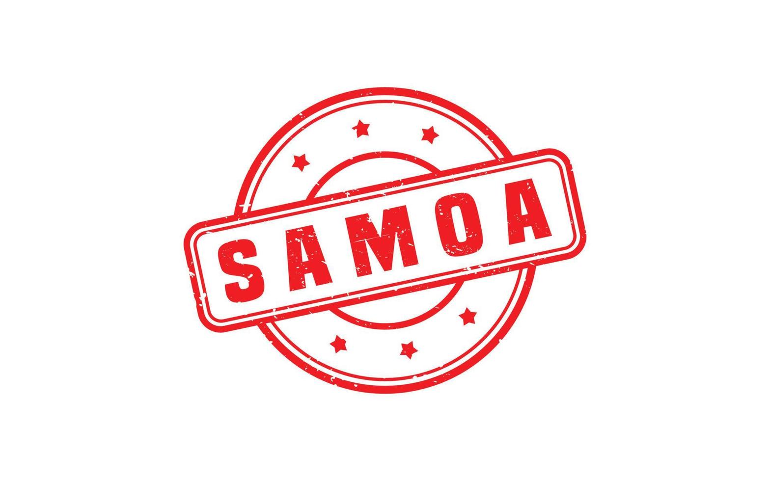 Samoa Briefmarke Gummi mit Grunge Stil auf Weiß Hintergrund vektor