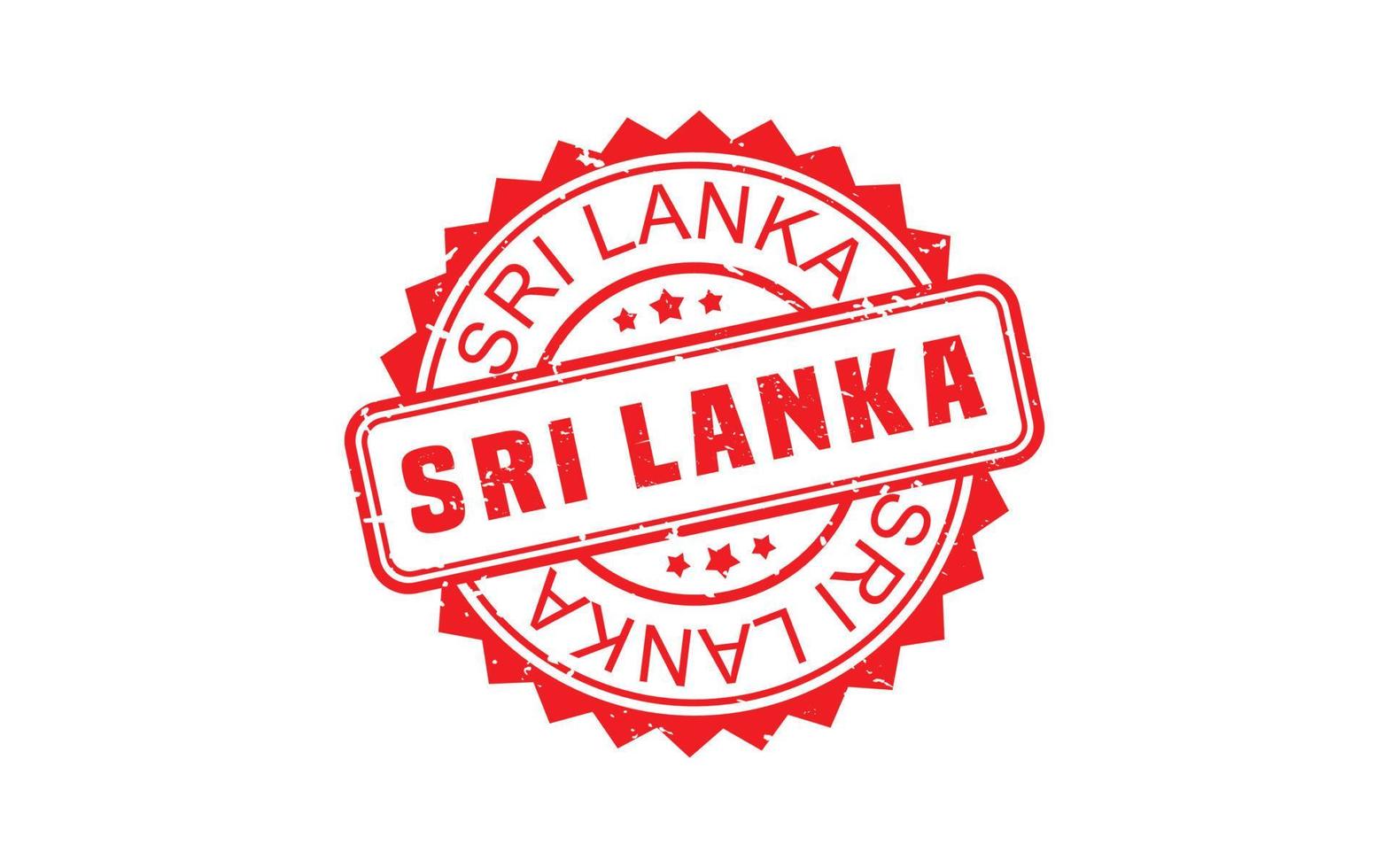 sri Lanka Briefmarke Gummi mit Grunge Stil auf Weiß Hintergrund vektor