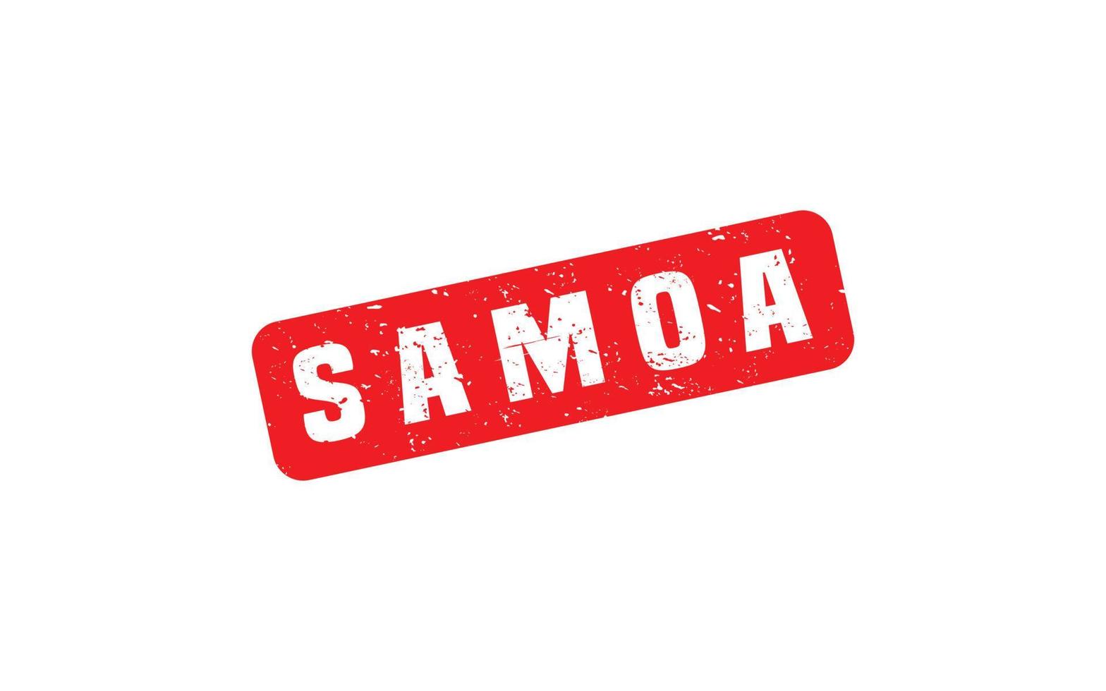 Samoa Briefmarke Gummi mit Grunge Stil auf Weiß Hintergrund vektor