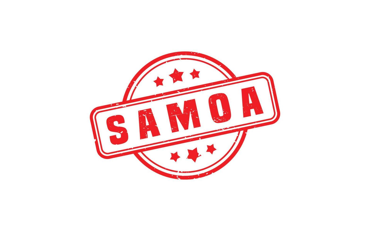 Samoa Briefmarke Gummi mit Grunge Stil auf Weiß Hintergrund vektor