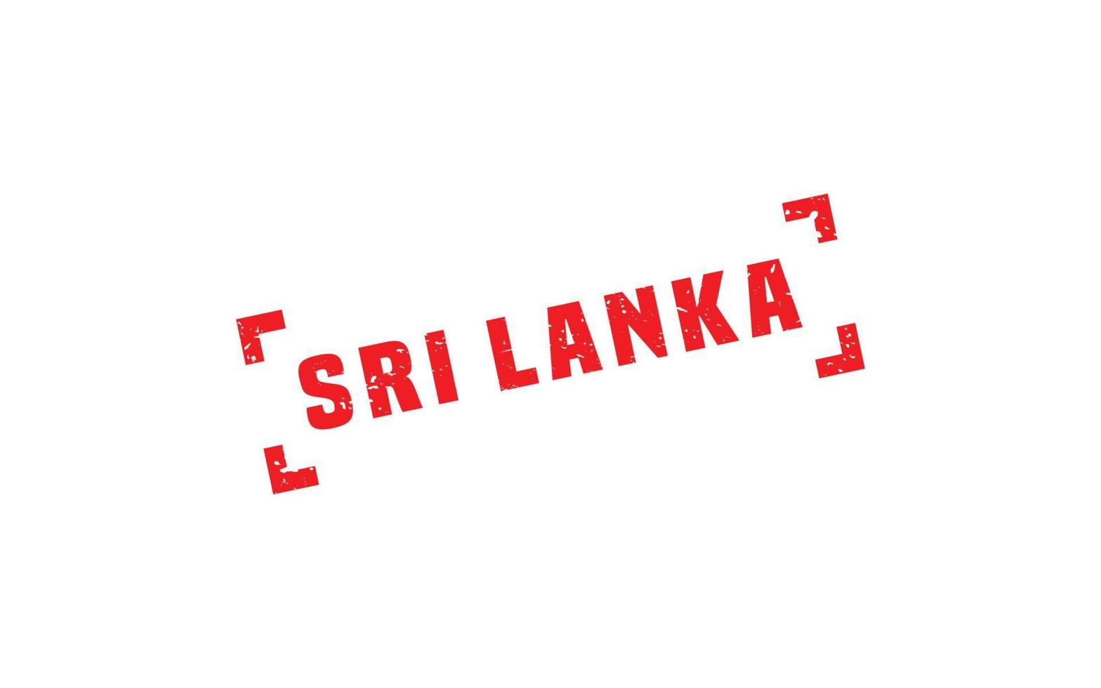 sri Lanka Briefmarke Gummi mit Grunge Stil auf Weiß Hintergrund vektor