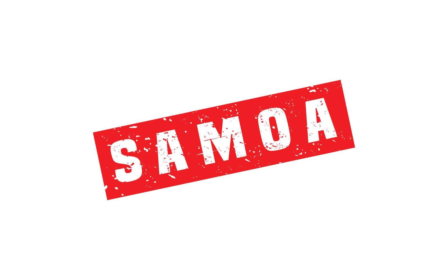 Samoa Briefmarke Gummi mit Grunge Stil auf Weiß Hintergrund vektor