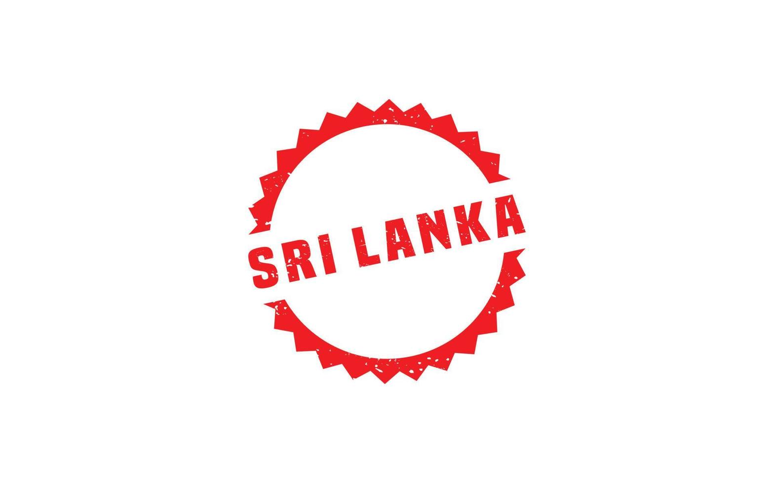 sri Lanka Briefmarke Gummi mit Grunge Stil auf Weiß Hintergrund vektor