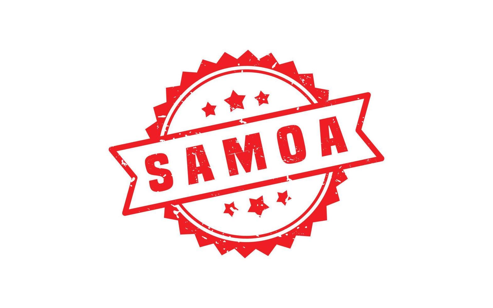 Samoa Briefmarke Gummi mit Grunge Stil auf Weiß Hintergrund vektor