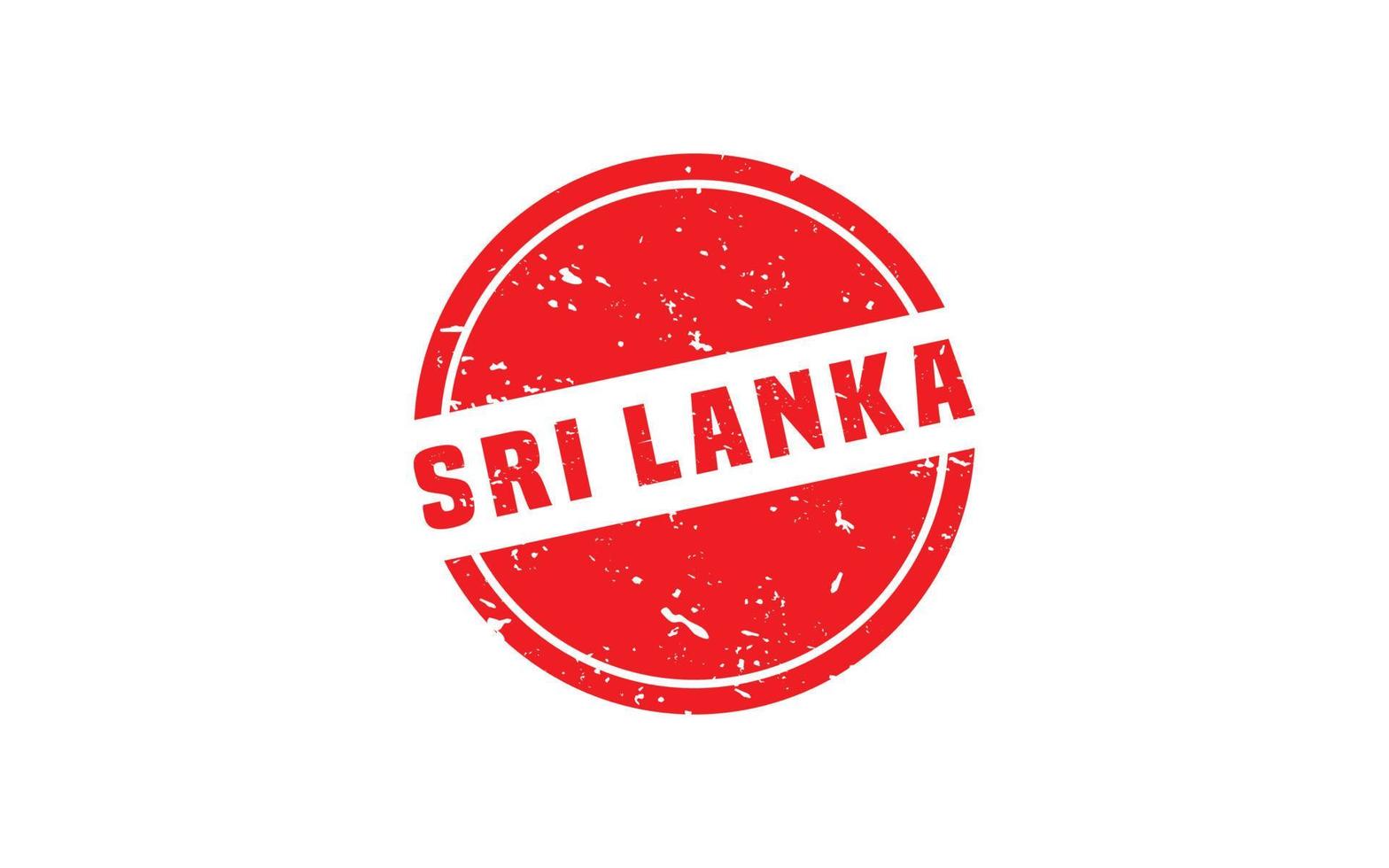 sri Lanka Briefmarke Gummi mit Grunge Stil auf Weiß Hintergrund vektor