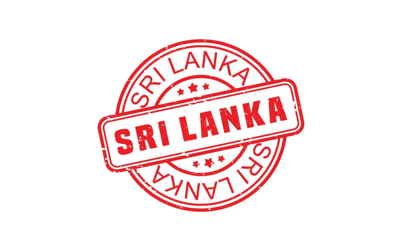 sri Lanka Briefmarke Gummi mit Grunge Stil auf Weiß Hintergrund vektor