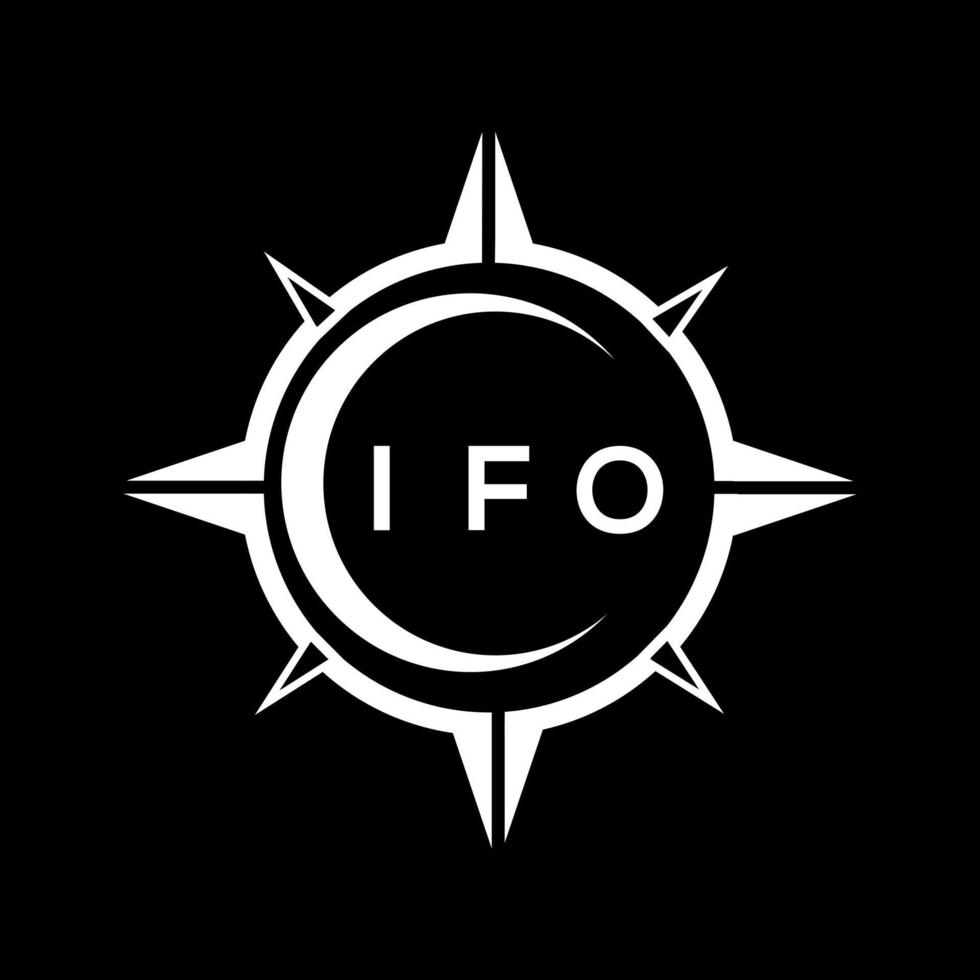 ifo abstrakt teknologi cirkel miljö logotyp design på svart bakgrund. ifo kreativ initialer brev logotyp. vektor