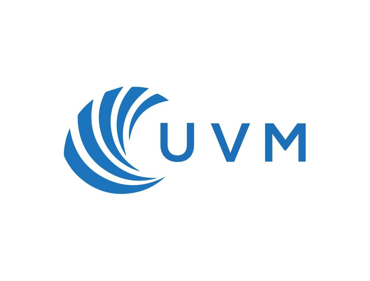 uvm brev logotyp design på vit bakgrund. uvm kreativ cirkel brev logotyp begrepp. uvm brev design. vektor