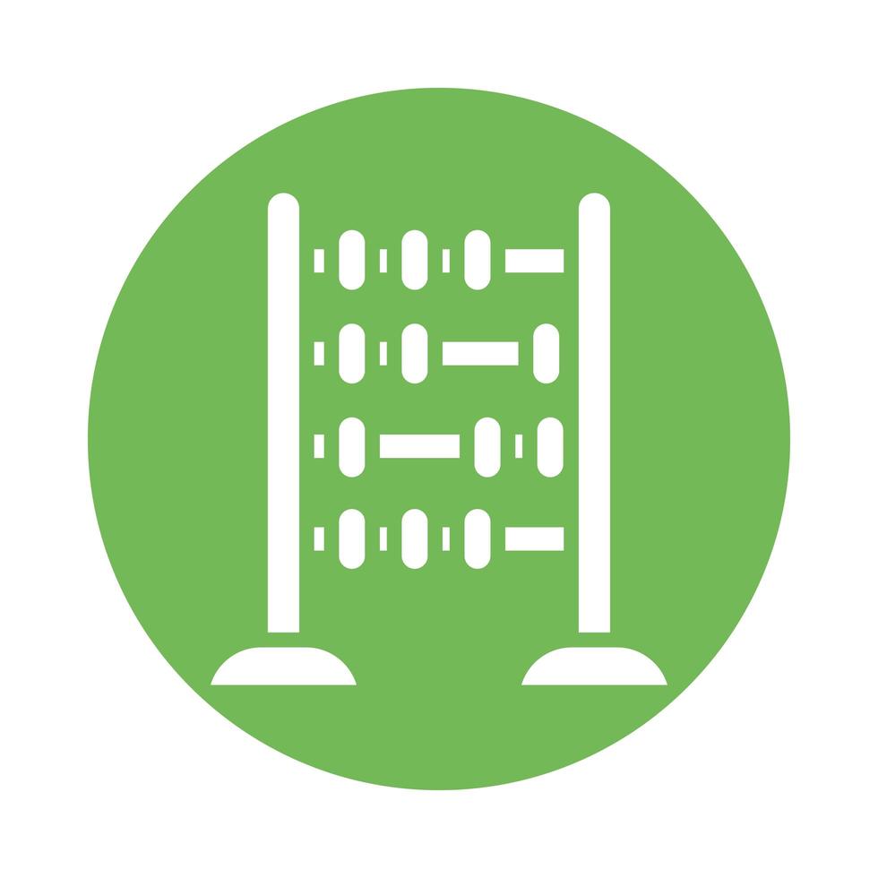 Abakus Mathe Gerät isoliert Symbol vektor