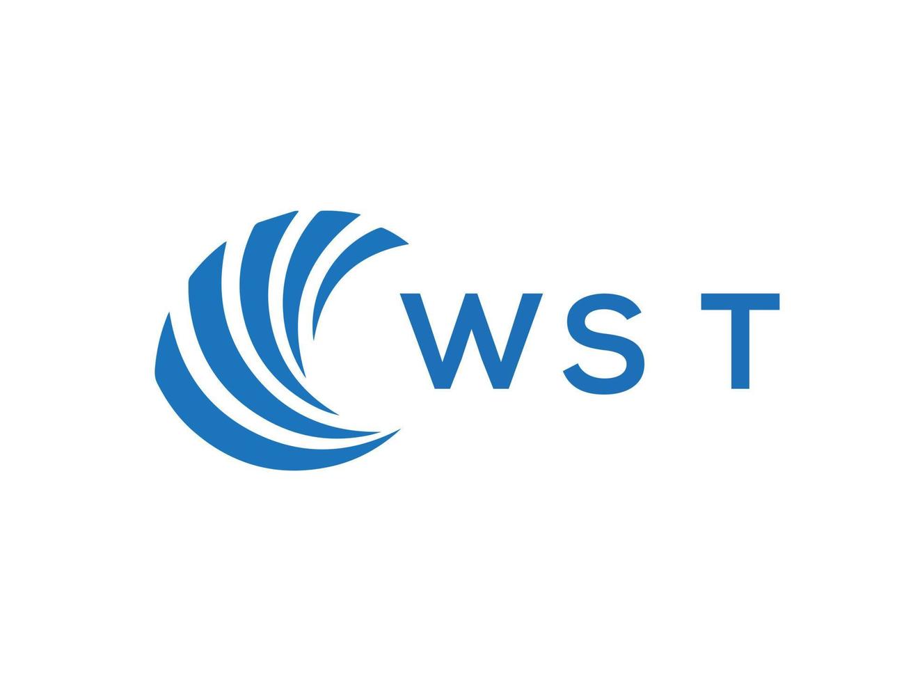 wst Brief Logo Design auf Weiß Hintergrund. wst kreativ Kreis Brief Logo Konzept. wst Brief Design. vektor