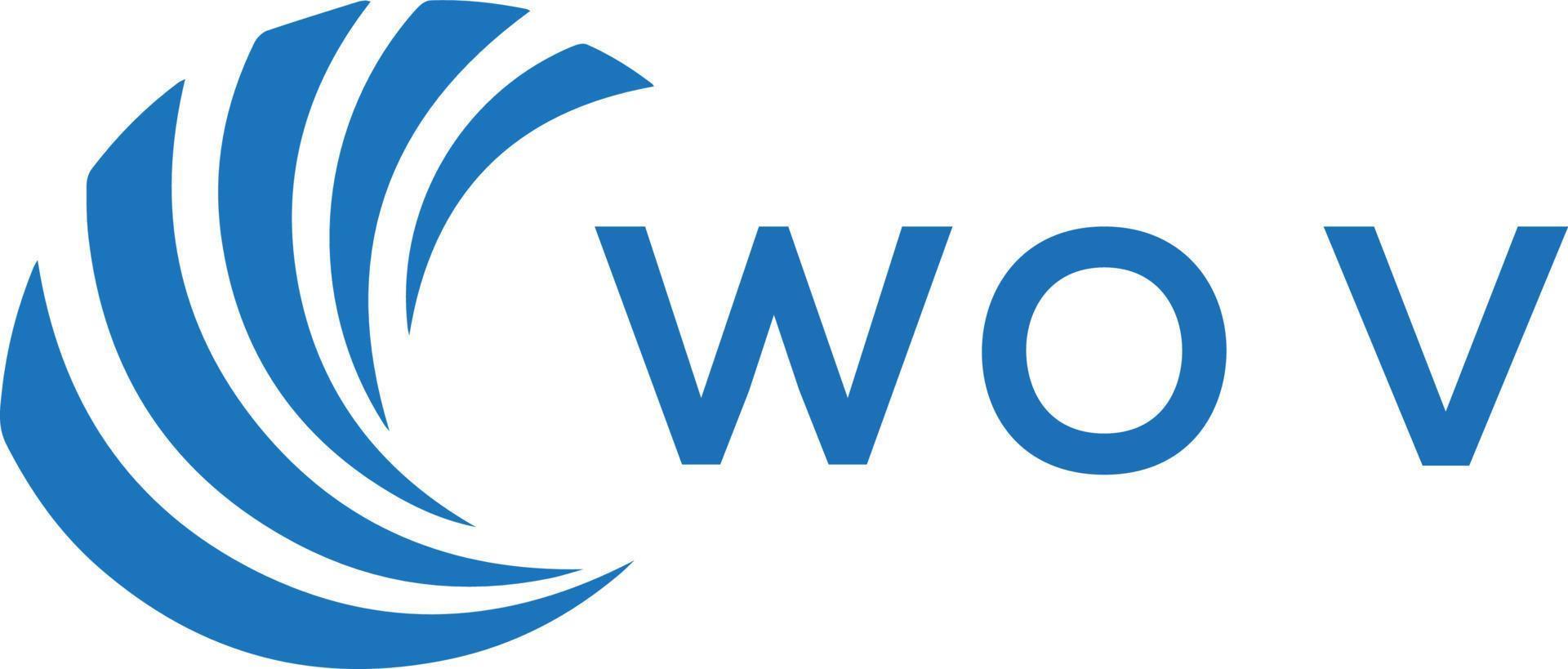 wov brev logotyp design på vit bakgrund. wov kreativ cirkel brev logotyp begrepp. wov brev design. vektor