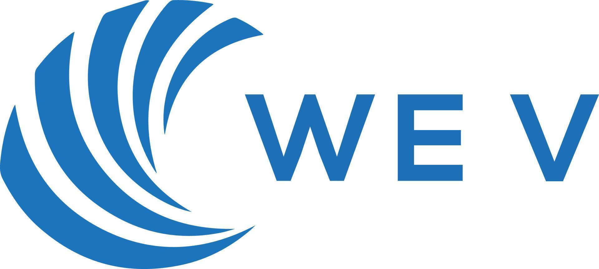 wev brev logotyp design på vit bakgrund. wev kreativ cirkel brev logotyp begrepp. wev brev design. vektor