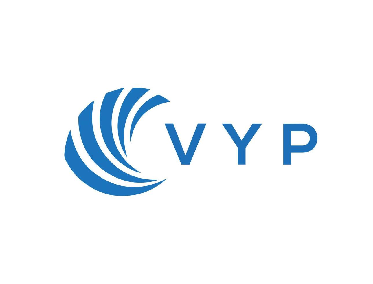 vyp brev logotyp design på vit bakgrund. vyp kreativ cirkel brev logotyp begrepp. vyp brev design. vektor