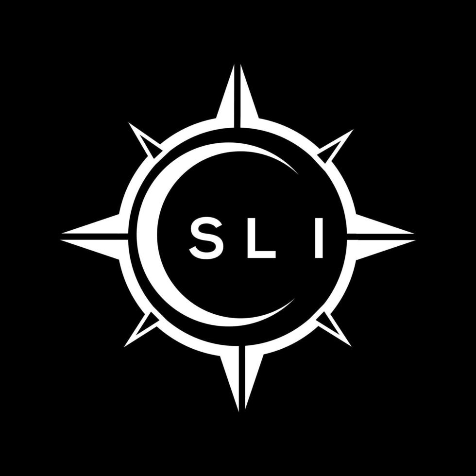 sli abstrakt teknologi cirkel miljö logotyp design på svart bakgrund. sli kreativ initialer brev logotyp begrepp. vektor