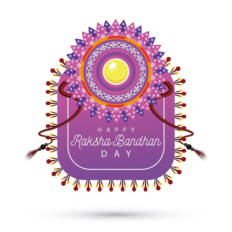 Indien Raksha Bandhan Blumendekoration vektor