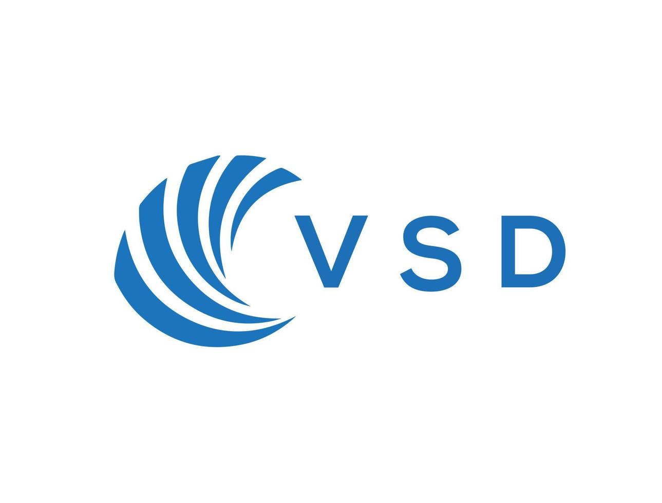 vsd brev logotyp design på vit bakgrund. vsd kreativ cirkel brev logotyp begrepp. vsd brev design. vektor