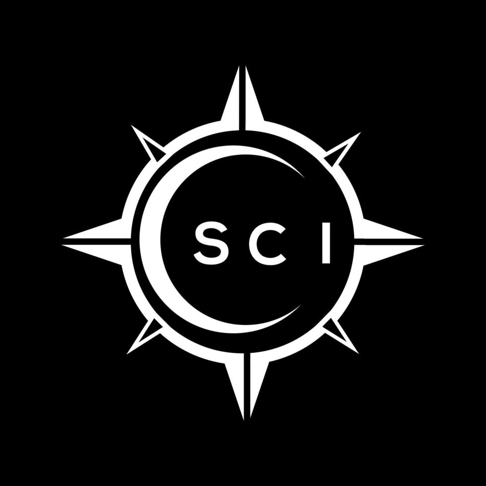 sci abstrakt Technologie Kreis Rahmen Logo Design auf schwarz Hintergrund. sci kreativ Initialen Brief Logo Konzept. vektor