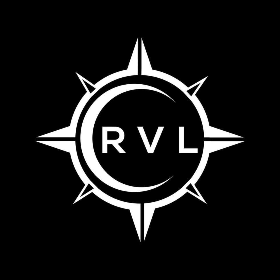 rvl abstrakt teknologi cirkel miljö logotyp design på svart bakgrund. rvl kreativ initialer brev logotyp begrepp. vektor