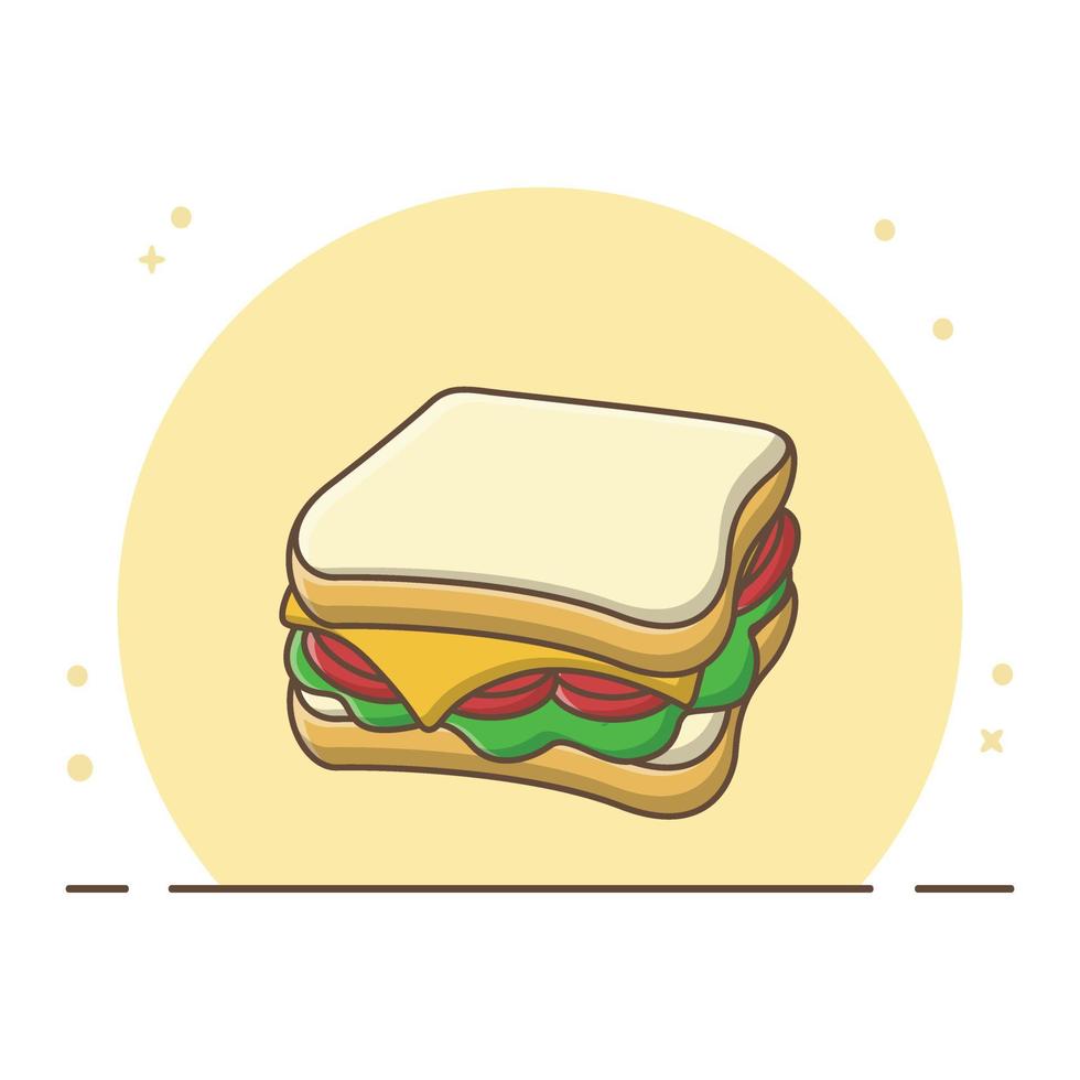 Sandwich Brot Vektor Design konzeptionelle