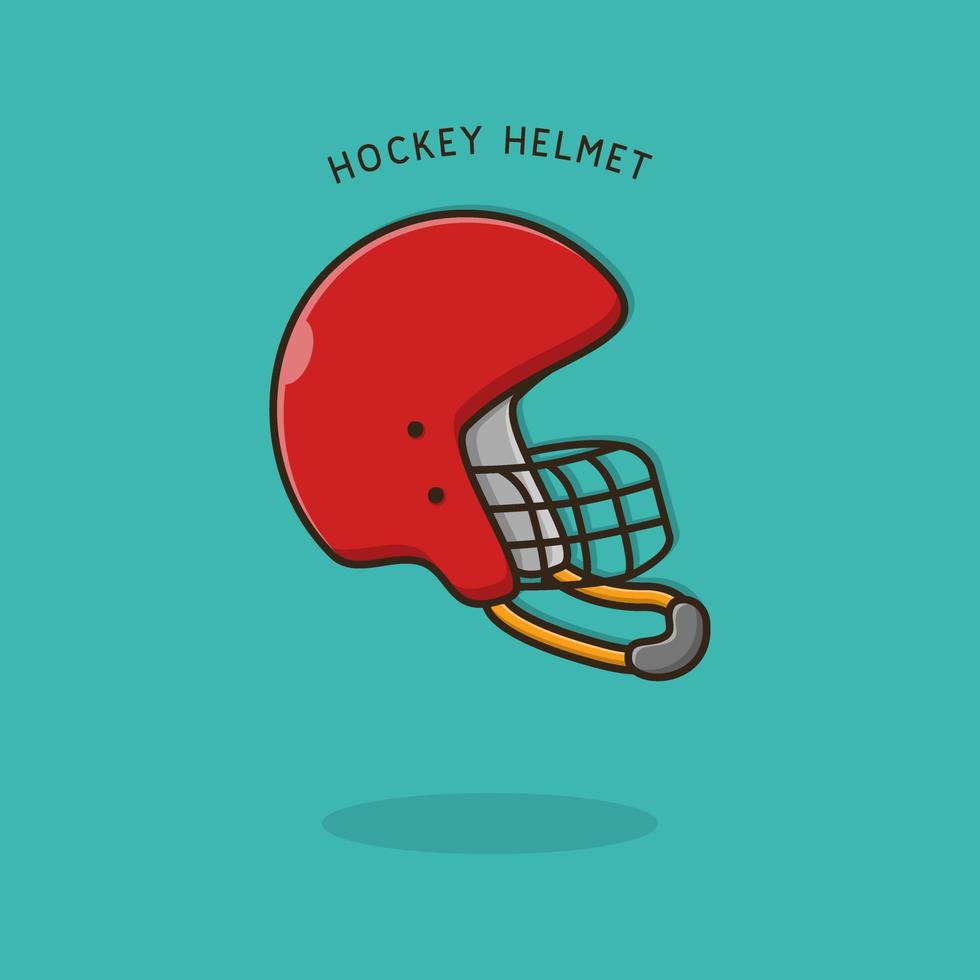 Eishockey Helm Sport Illustration Konzept Maskottchen Symbol Design Vektor