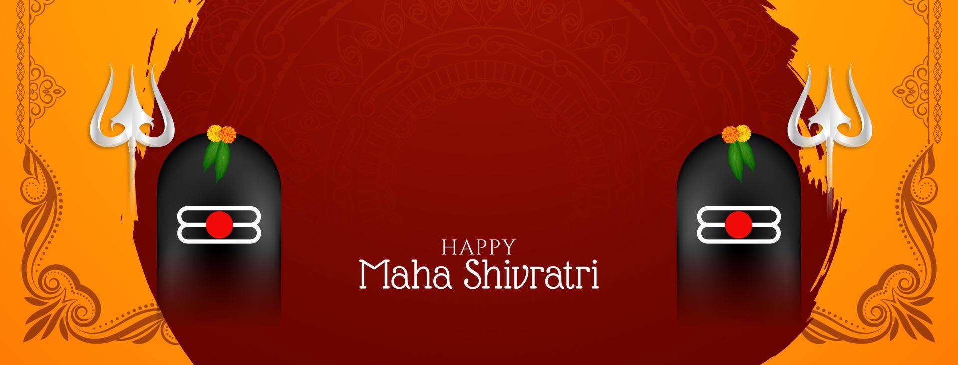 glücklich maha Shivratri indisch Festival Feier Banner Design vektor