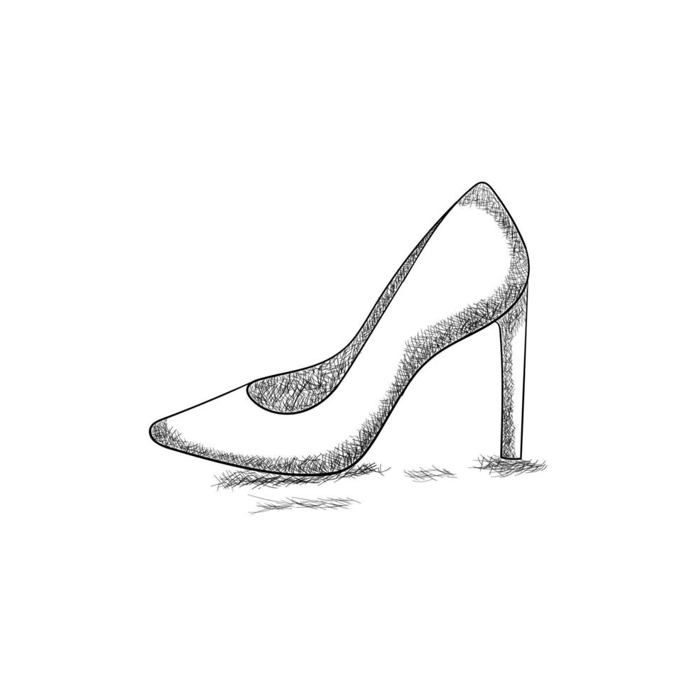 kvinnor skor hög hälar illustration design vektor