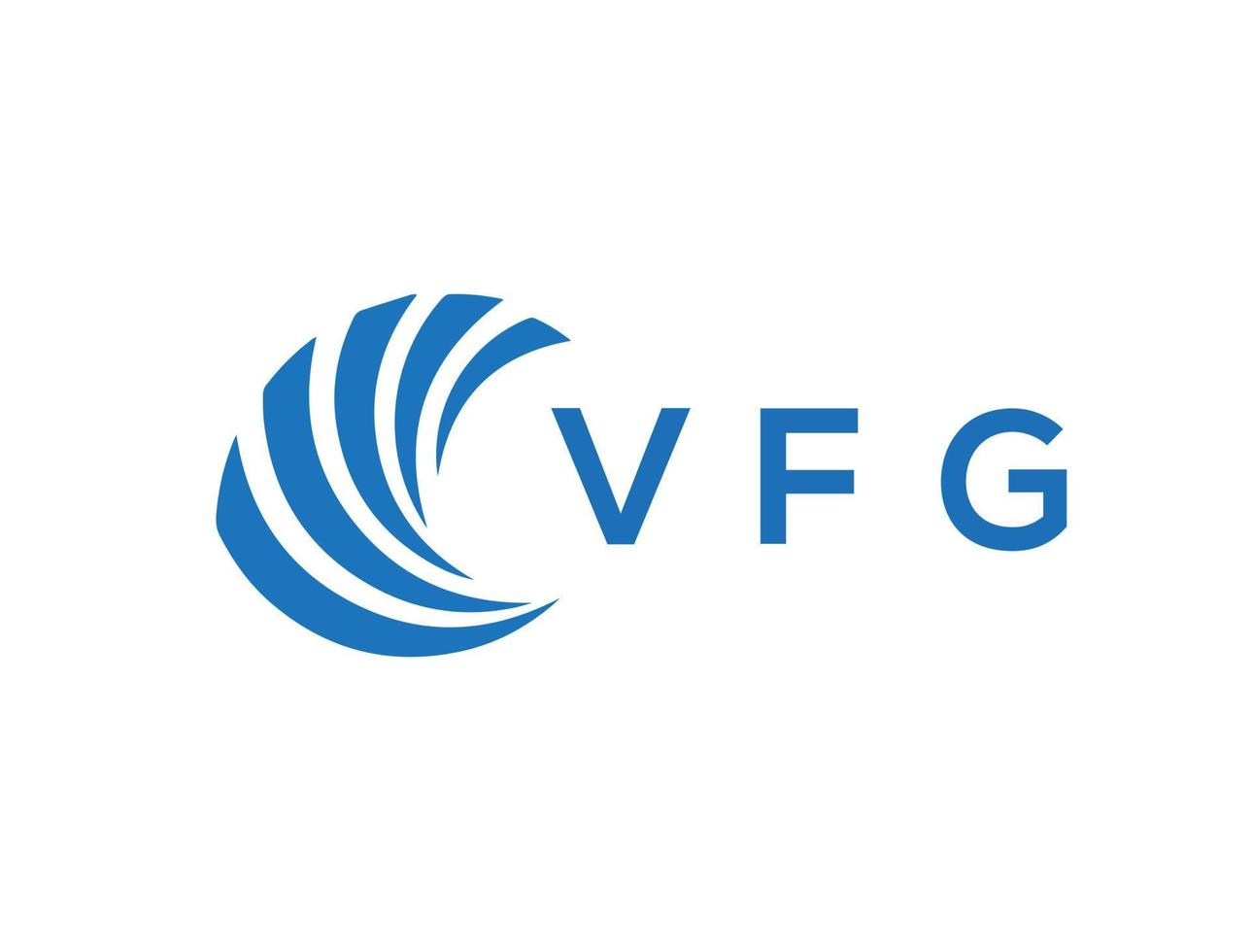 vfg Brief Logo Design auf Weiß Hintergrund. vfg kreativ Kreis Brief Logo Konzept. vfg Brief Design. vektor