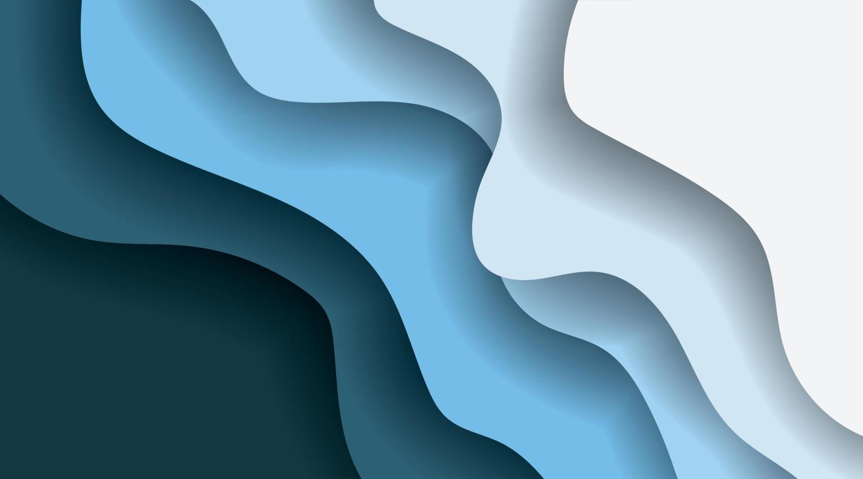 överlappande vågor bakgrund. djupa havet vektor design illustration.
