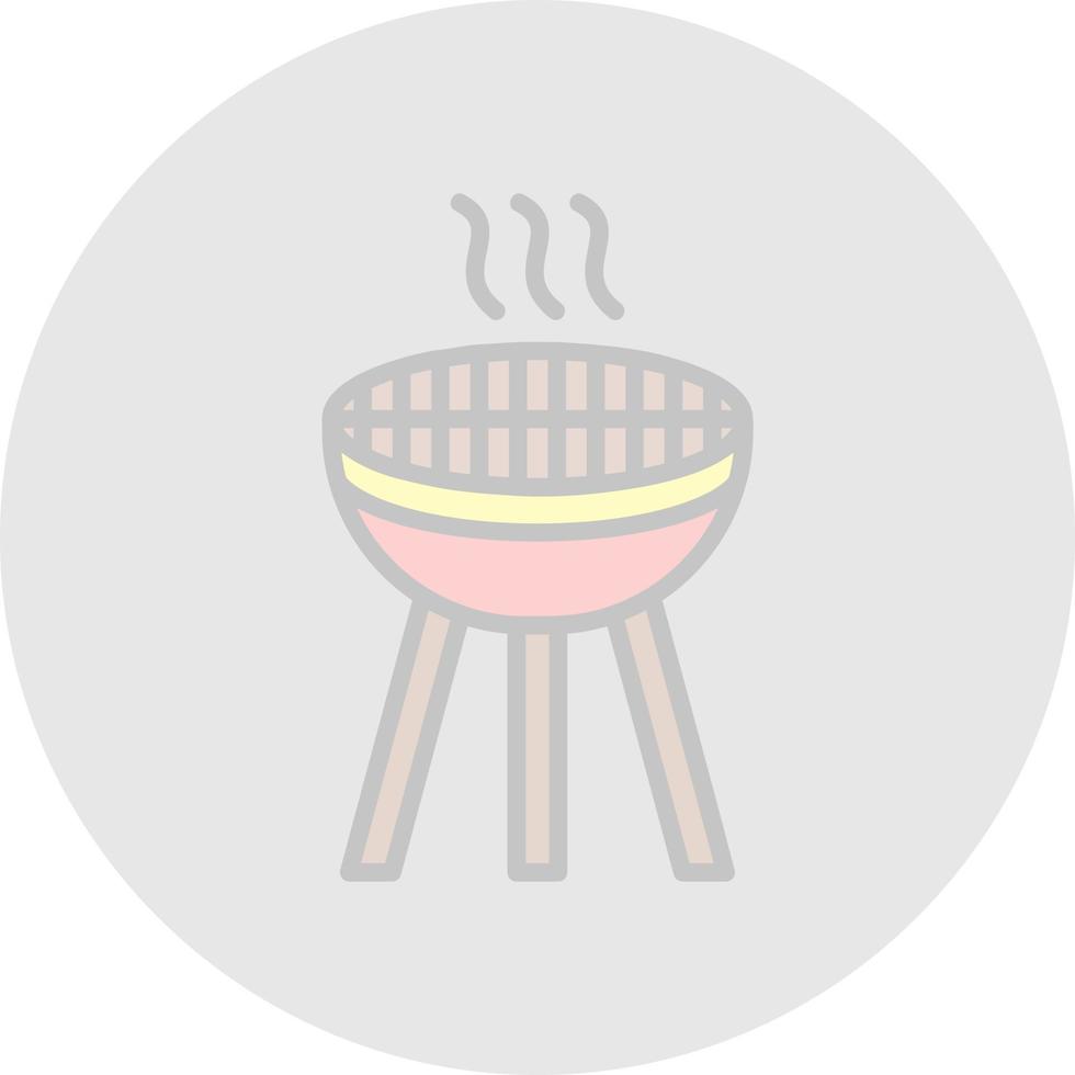 Grill-Vektor-Icon-Design vektor