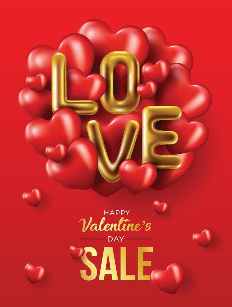 Valentinstag Verkauf Hintergrund vektor
