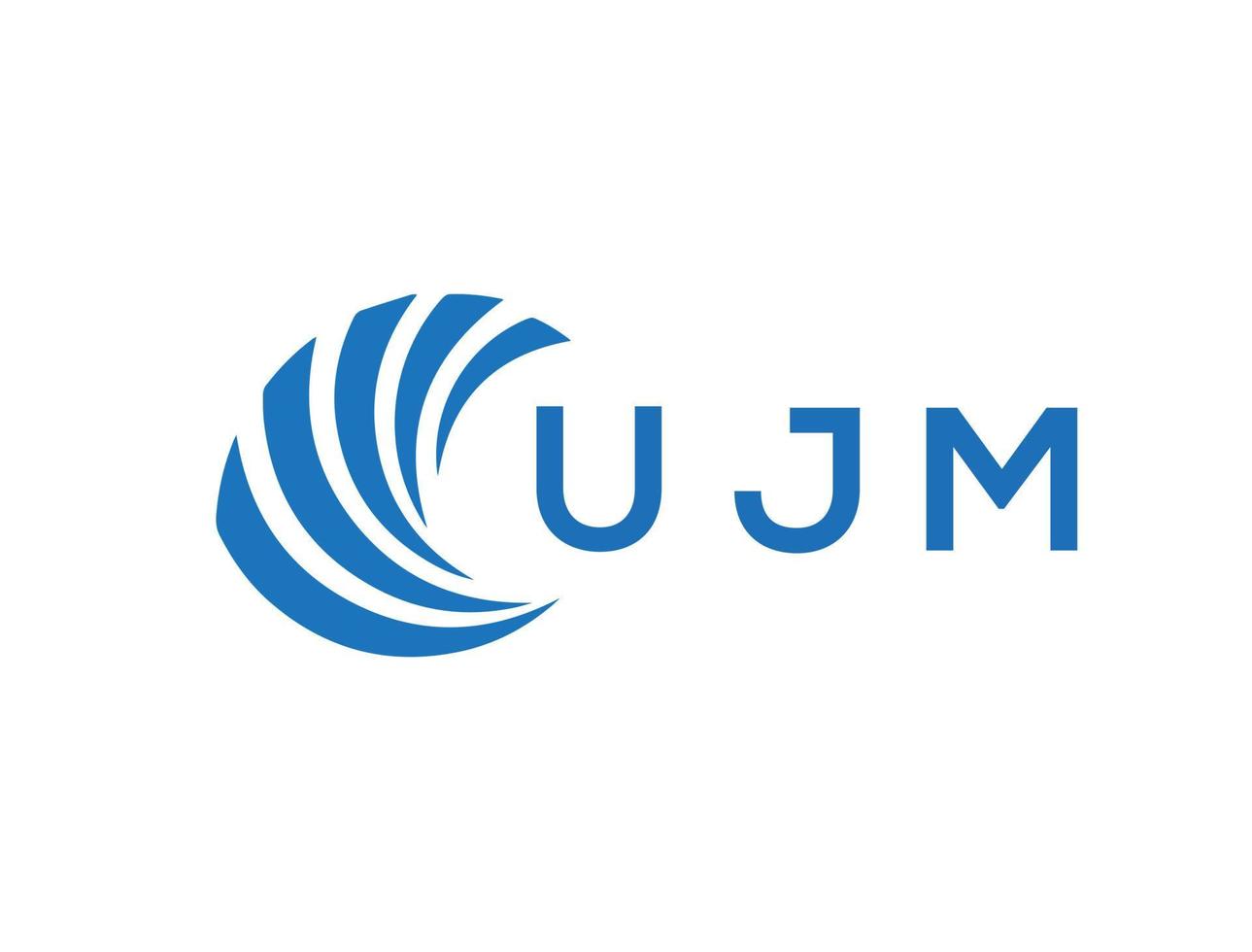 ujm brev logotyp design på vit bakgrund. ujm kreativ cirkel brev logotyp begrepp. ujm brev design. vektor