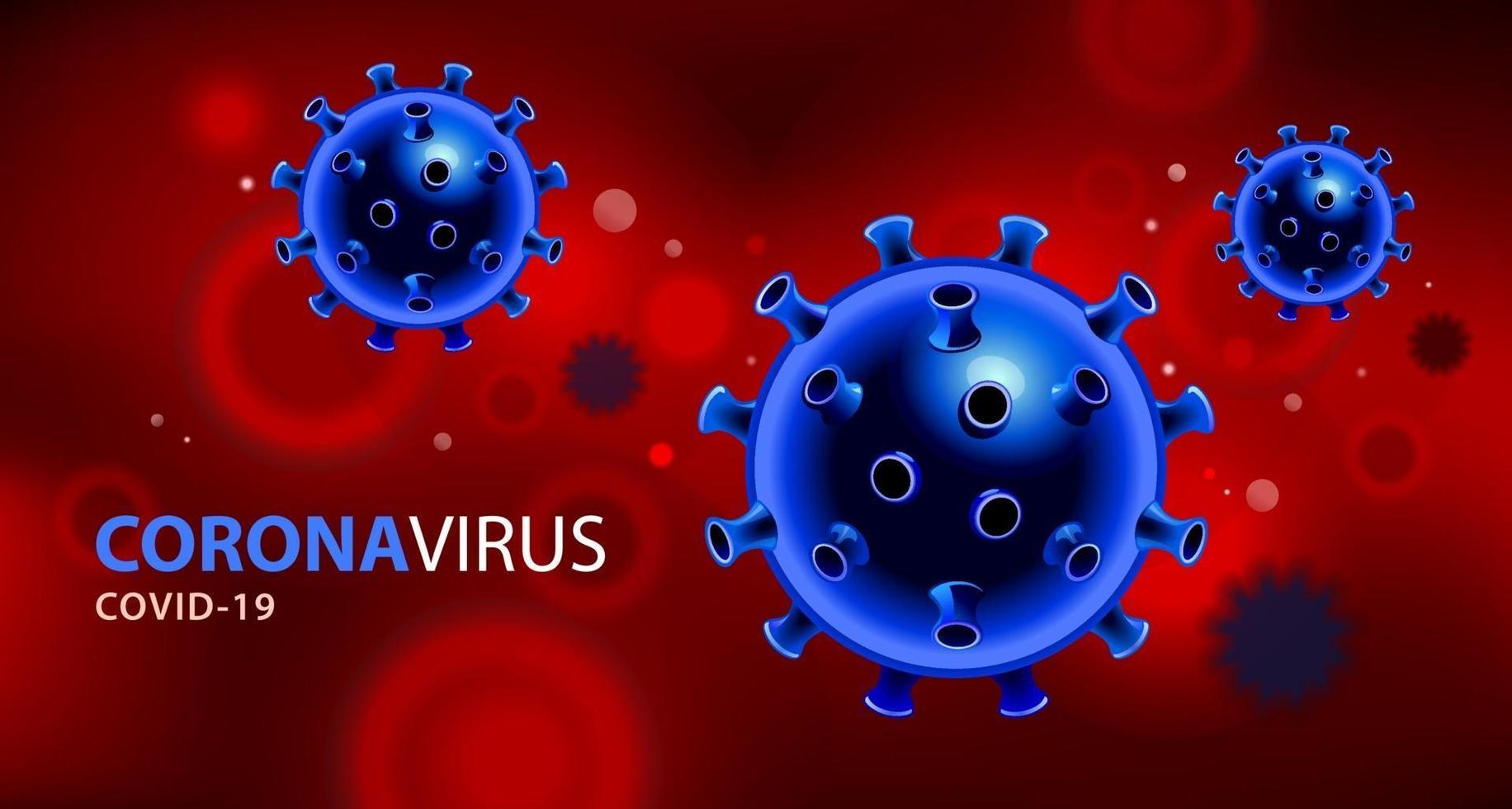 futuristischer Hintergrund des Coronavirus vektor