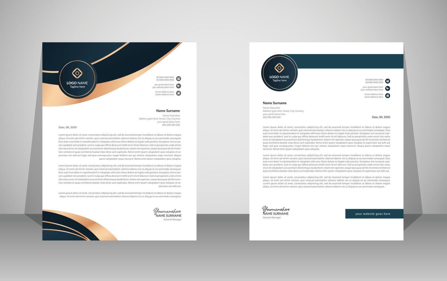 företags- modern företag brev design mall. kreativ modern brev design mall för din projekt. vektor