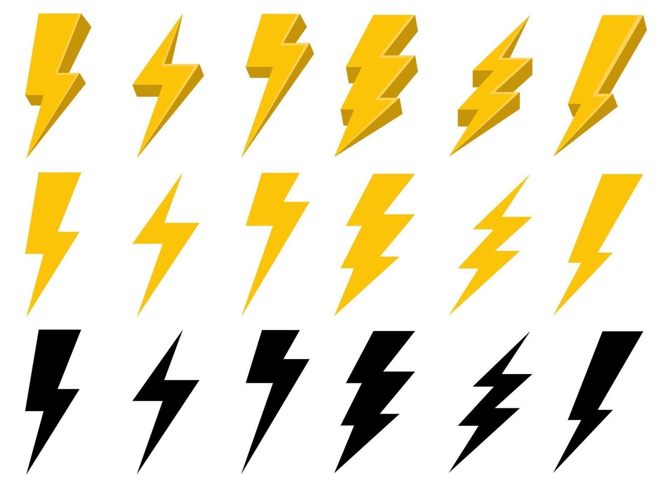 thunderbolt vektor design illustration isolerad på vit bakgrund
