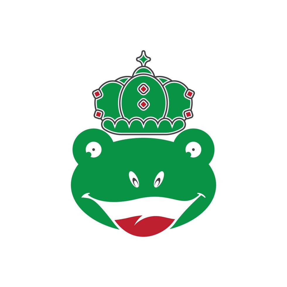 König Frosch Logo Symbol Vorlage Design vektor