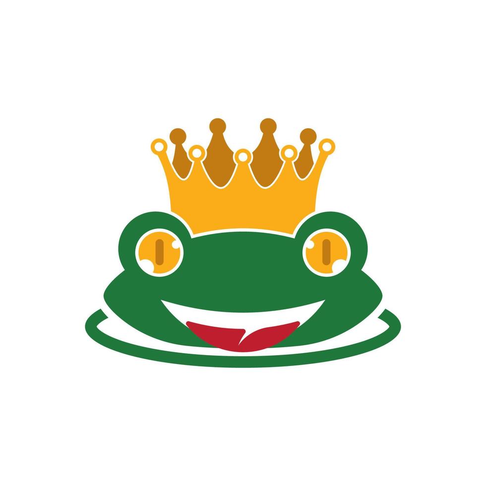 König Frosch Logo Symbol Vorlage Design vektor