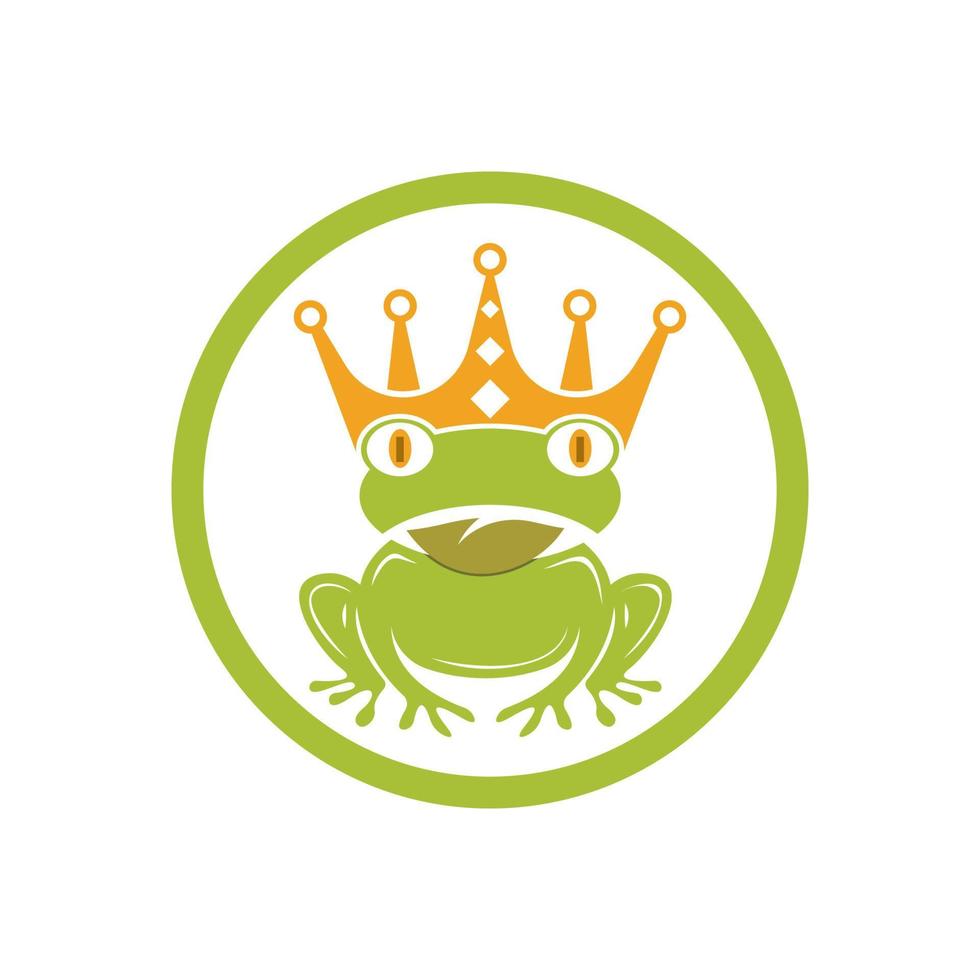 König Frosch Logo Symbol Vorlage Design vektor