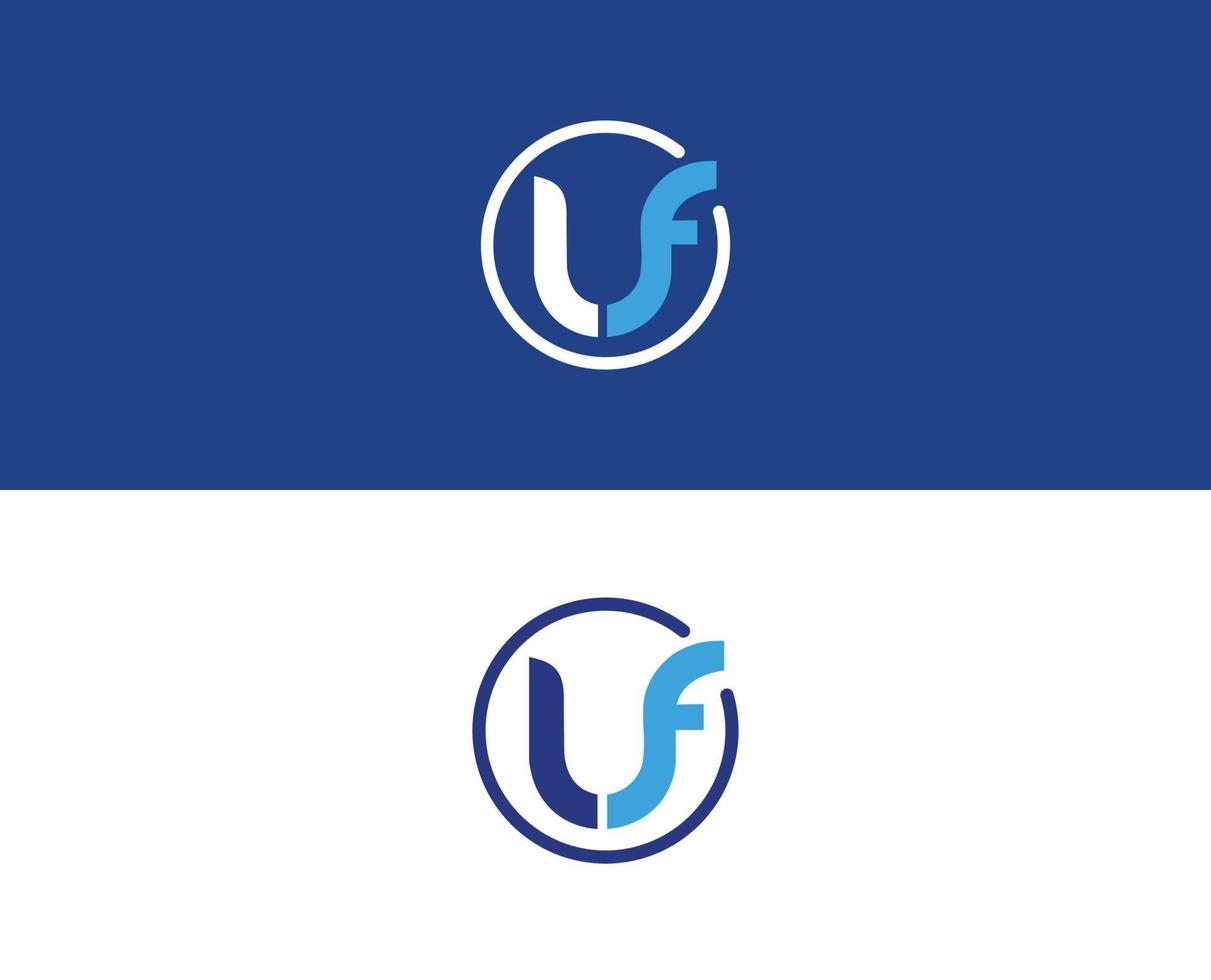 Brief u f Typografie Vektor Logo Design Vektor