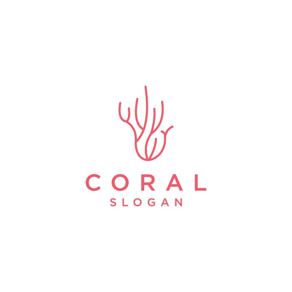 Koralle Logo Design Symbol Vektor