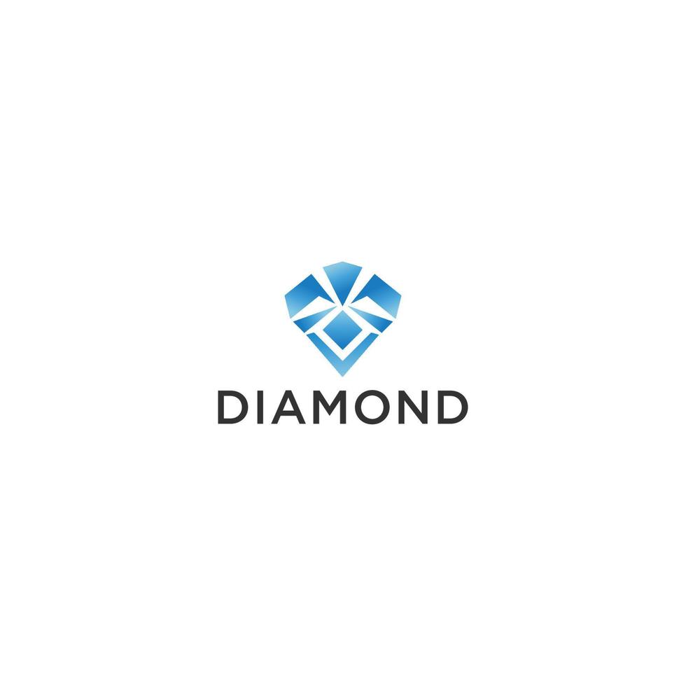 Diamant-Logo-Icon-Design-Vektor-Illustration vektor