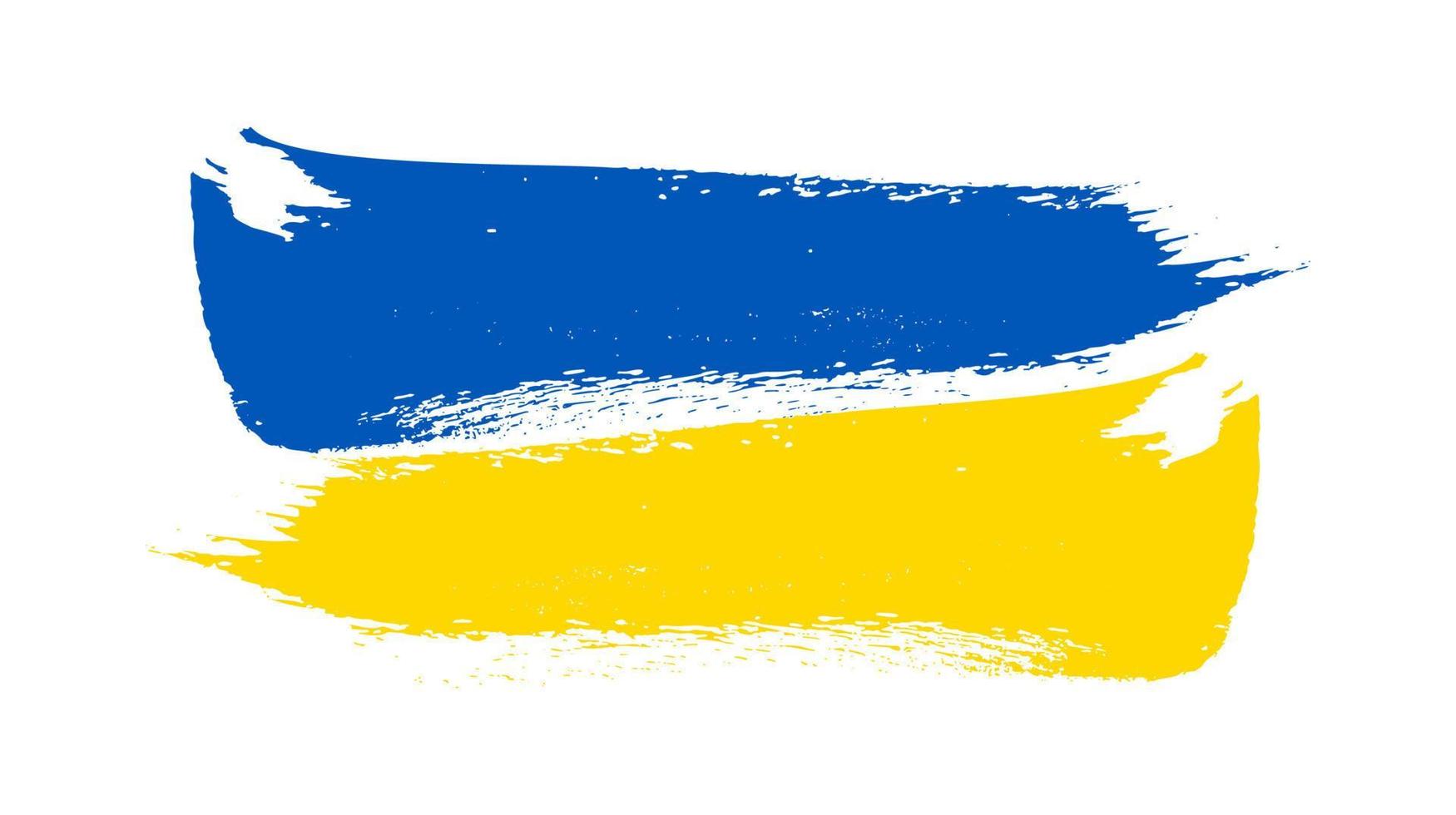 ukrainska nationell flagga i grunge stil vektor