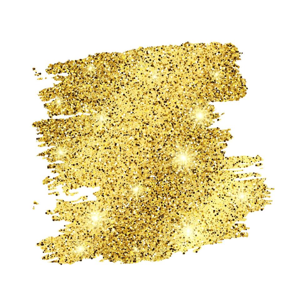 gyllene måla glittrande bakgrund på en vit bakgrund. bakgrund med guld pärlar och glitter effekt. tömma Plats för din text. vektor illustration