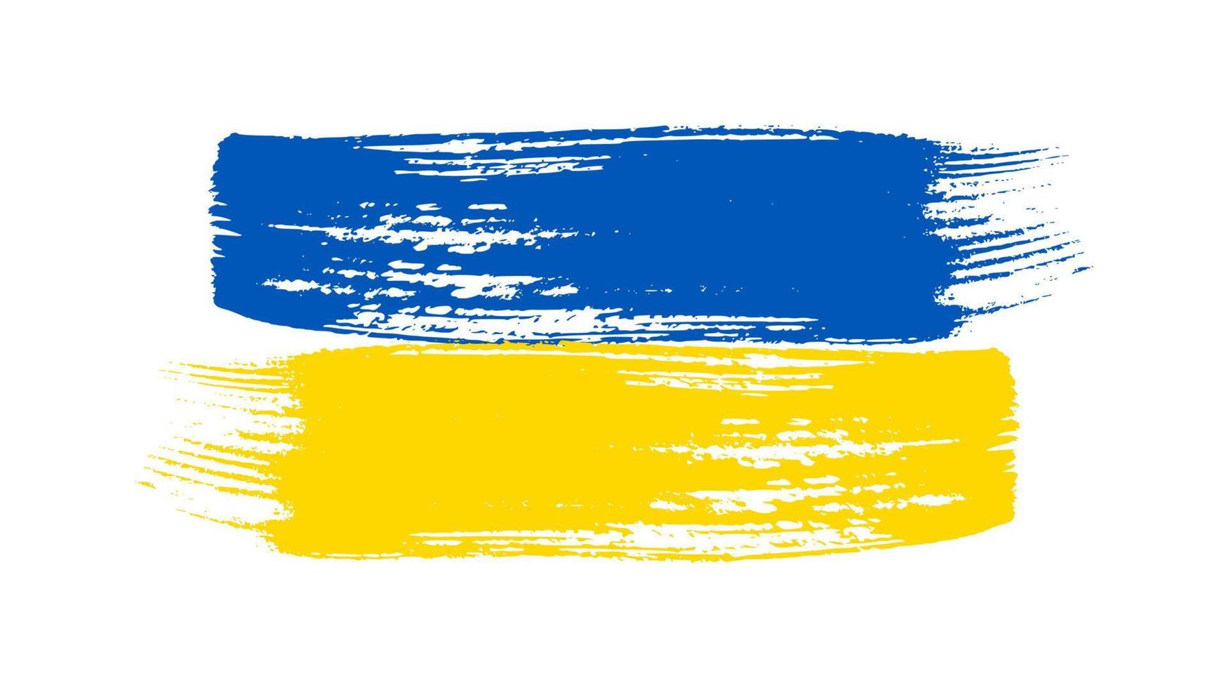 ukrainska nationell flagga i grunge stil vektor