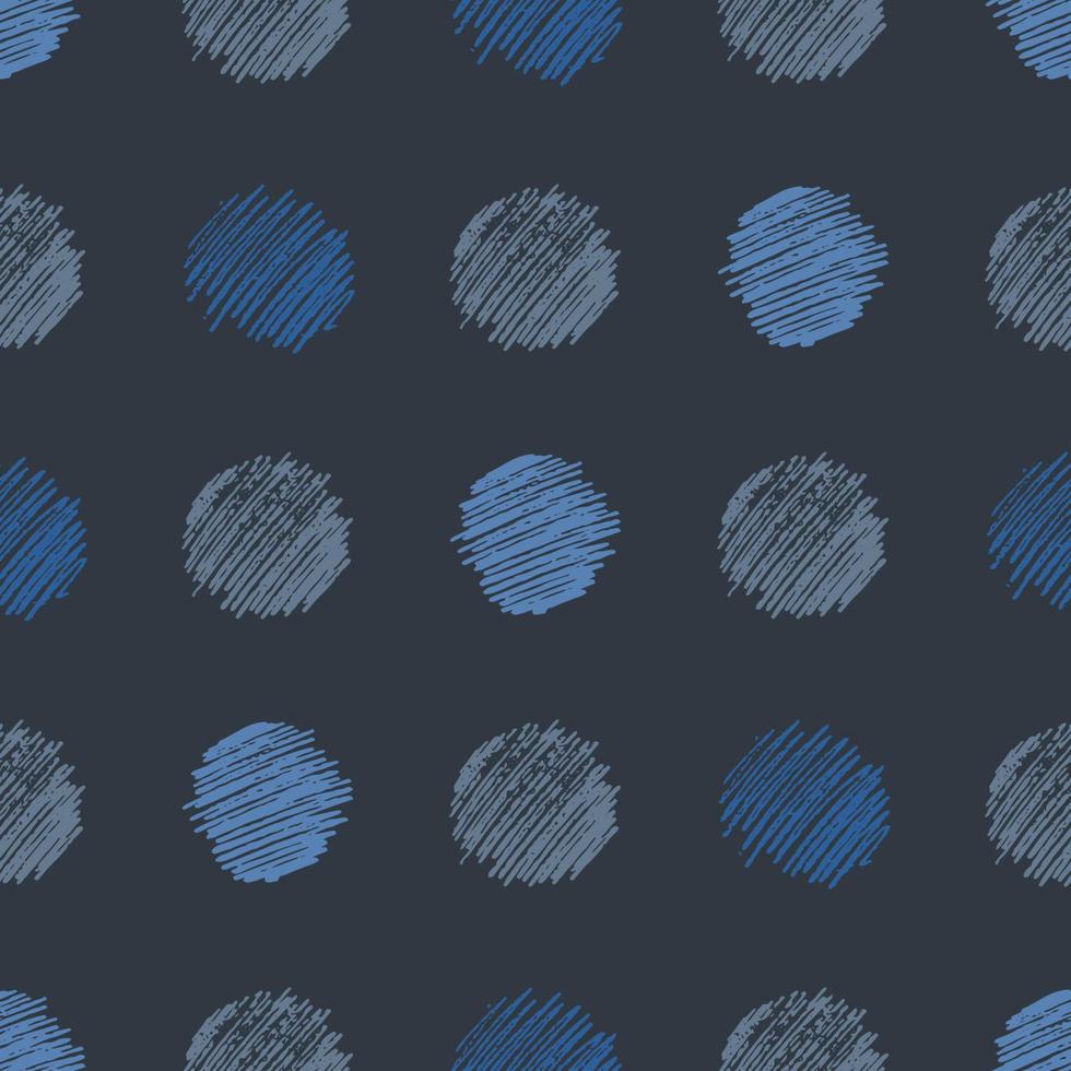 nahtloses muster mit handgezeichnetem kritzelabstrichkreis. abstrakte Grunge-Textur. Vektor-Illustration vektor