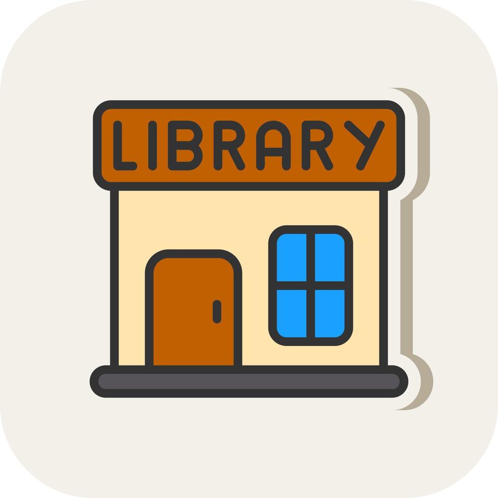 Bibliothek-Vektor-Icon-Design vektor