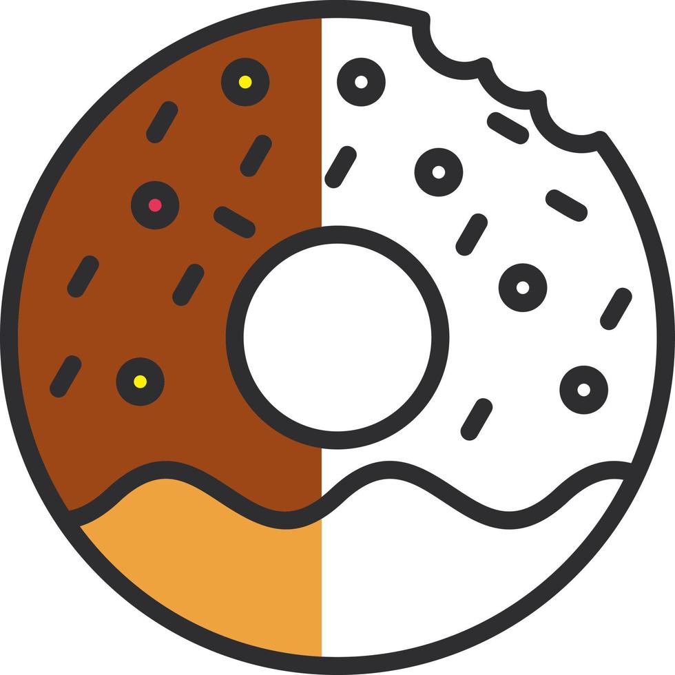 Donut-Vektor-Icon-Design vektor