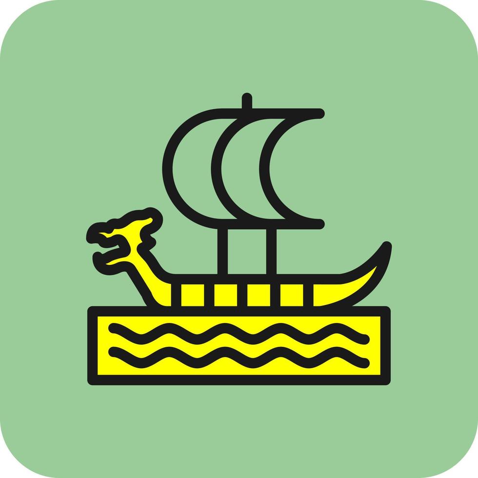 Wikingerschiff-Vektor-Icon-Design vektor